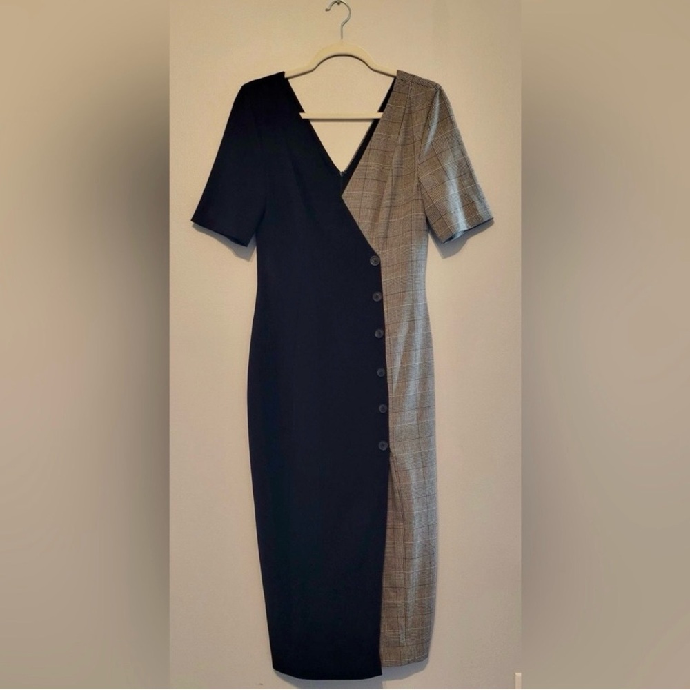Fame and Partners Two-Tone Midi Dress | Size 6